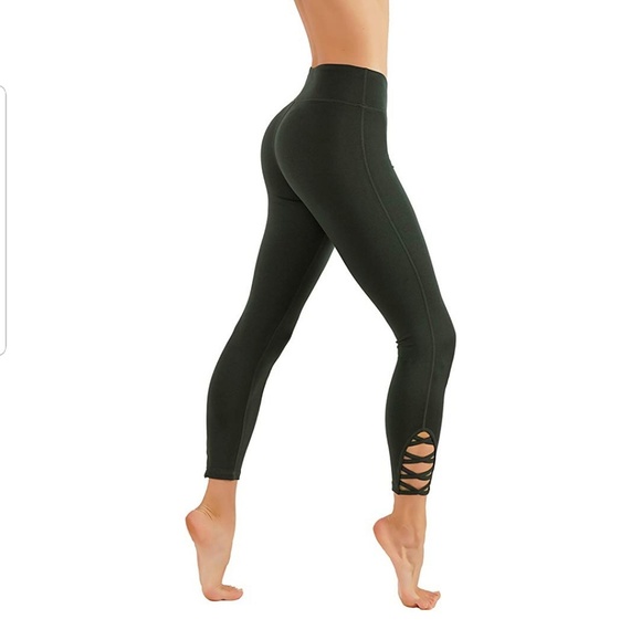 Pants - CRIS Cross Leg Cutouts 7/8 Length leggings